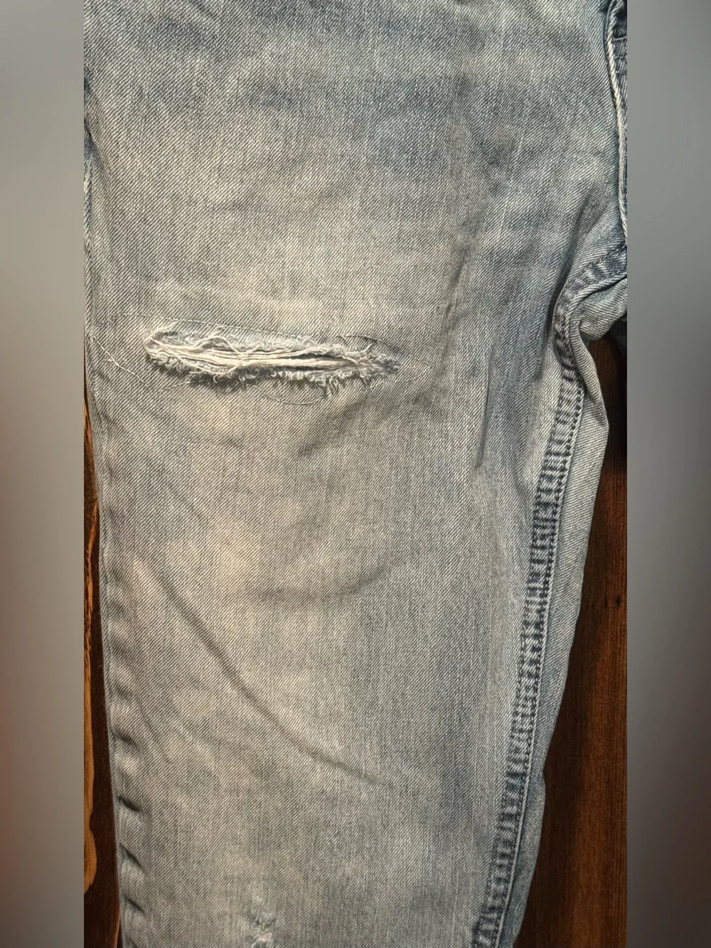 PacSun Skinny Blue Jeans Distressed Destructed Size 30
